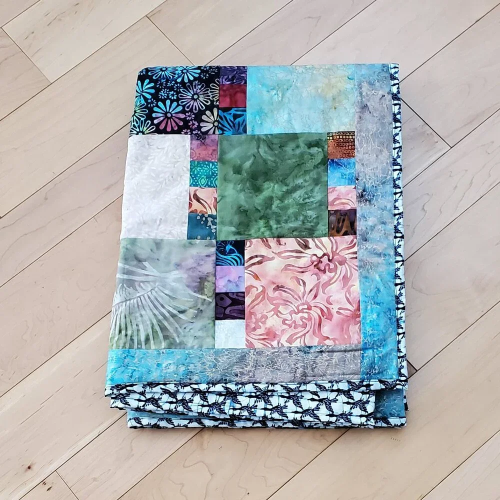 Handmade Patchwork Quilt Multicolor Not Pre-Washed 40